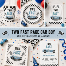 Two Fast Race Car 2nd Birthday Party Collection 