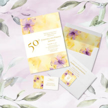 Violets Gold 50th Wedding Anniversary Collection