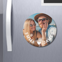 Cute Love Heart Photo Couples Personalized Names