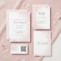 Soft pink cherry blossom wedding