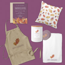 Thanksgiving Gifts & Decor: Oak Leaves & Acorns