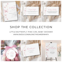 Little Butterfly Pink Girl Baby Shower