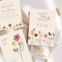 Colorful Wildflower & Butterfly Wedding