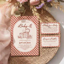 Red Baby-Q Baby Shower
