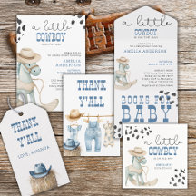 A Little Cowboy Is On The Way Boy Baby Shower