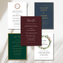 Christmas Old Maney Wedding Invitation