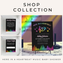 Here in a Heartbeat Rainbow Music Baby Shower