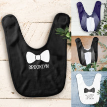 Tuxedo Wedding Baby Bibs