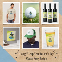 "Hoppy" Father's Day Classy Frog Design