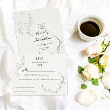 DELICATE BLACK LEAVES OFF WHITE WEDDING