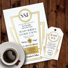 White & Gold Art Deco Collection