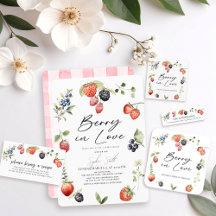 Berry in Love Watercolor Berries Bridal Shower