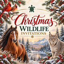 Christmas Wildlife Invitations