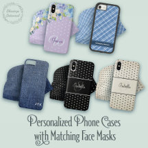 Personalized Phone Cases with Matching Face Masks 