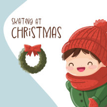 Children skating at Christmas