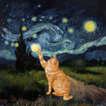 Gogh Kitty Living Room Decor Collection