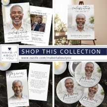 Celebration of Life Funeral Memorial Photo BL-M1A