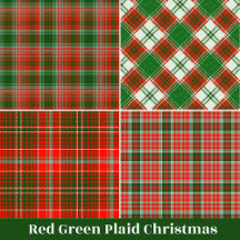 Classic Red Green plaid Tartan Christmas Gifts