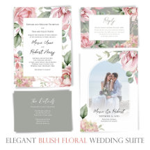 Blush Pink and Grey Wedding Stationery Suite