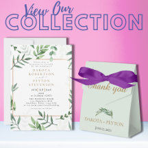 Emissary's Watercolor Leaves Wedding Collection