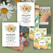 RUSTIC | COUNTRY SUNFLOWER PAINTING WEDDING SUITE