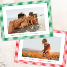 bright modern gingham christmas holiday collection