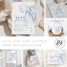 Blue Bow Boy Baby Shower