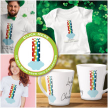 Lucky Rainbow with Four-Leaf Clover