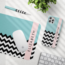 Black Zigzag, Blue - Home Decor Collection
