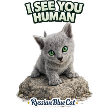Funny Cat Meme – I See You Human