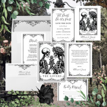 Till Death Do Us Part Black & White Gothic Wedding