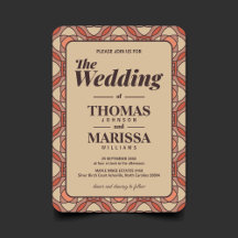 Modern Terracotta and Mauve Art Deco Wedding Suite