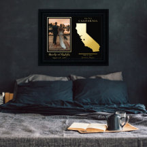 Where Our Journey Began Wedding State Gold Foil