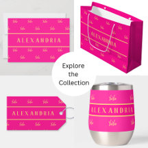 Personalized XOXO Hot Pink Valentine’s Day Gifts