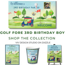 BOY 3RD BIRTHDAY GOLF THEME PARTY