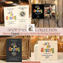 Retro Classic Groovy Men's 60th Birthday Supplies