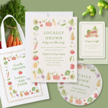 Locally Grown Farmer's Market Baby Shower