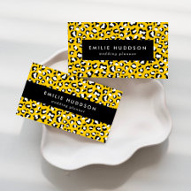 Yellow Leopard Business Cards Collection