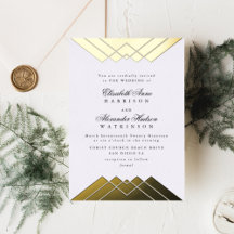 REAL FOIL Wedding Invitations