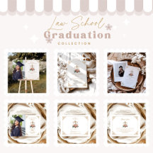 Blush Pink Floral Law School Graduation