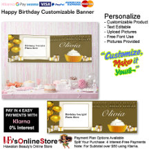 Birthday Banners - Customizable & Text Editable