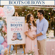 Boots or Bows Gender Reveal Party Collection 