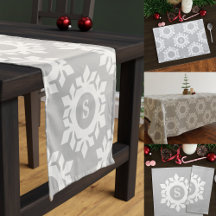 Winter Snowflakes Festive Christmas Linens