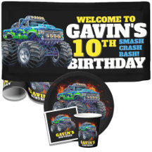 10th Birthday Monster Truck Party Supplies