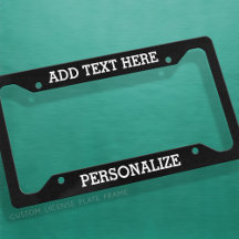 Custom License Plate Frames