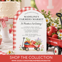 Farmers Market Red Wagon First Birthday Collection
