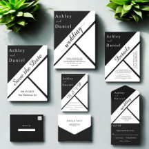 Delicate Black And White Stylish Chic Wedding