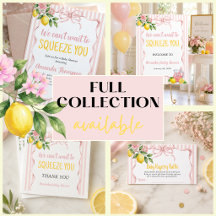 Can’t Wait to Squeeze You Pink Lemon Baby Shower