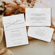 a little snowflake is on the way babyshower  