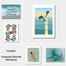 Curated   Turquoise Wall Decoration - Living Room